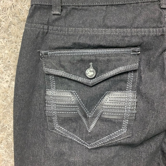 Men’s Young Rich & Famous NYC Black Jeans EUC Embellished Size 38 - Picture 8 of 13